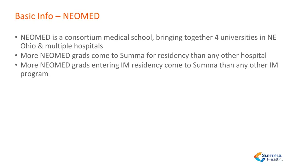 basic info neomed