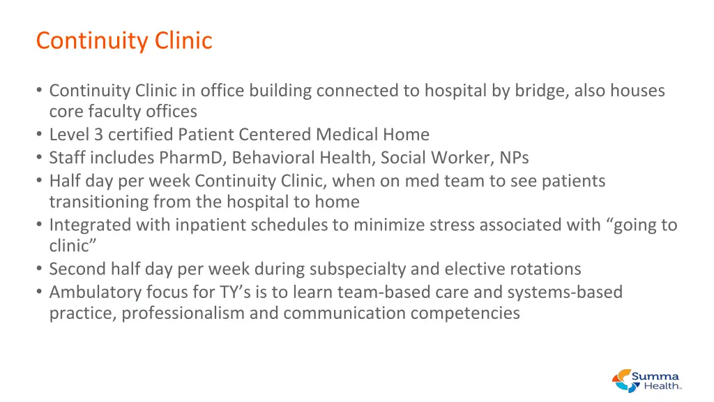 continuity clinic