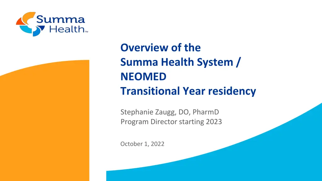 overview of the summa health system neomed
