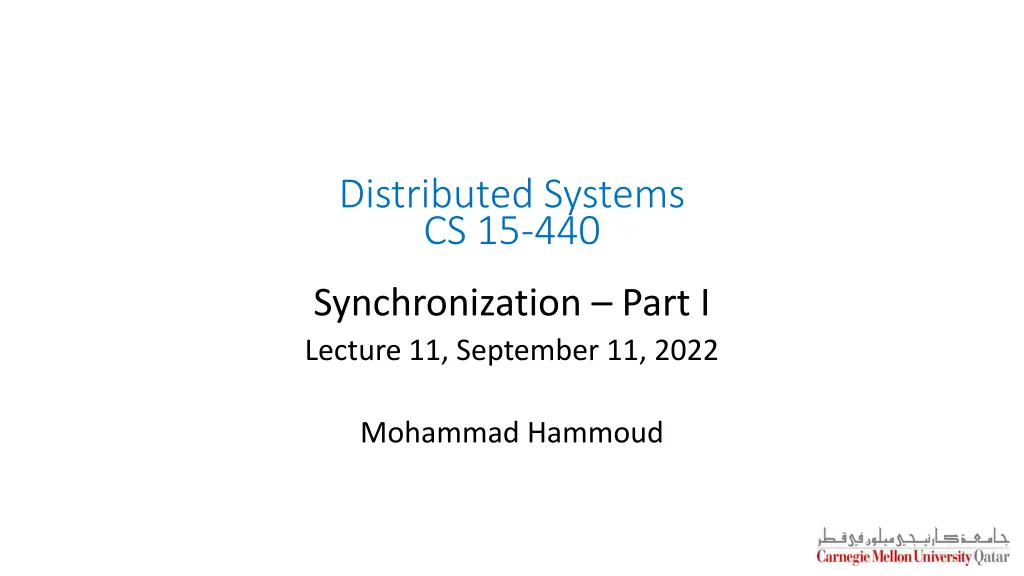 distributed systems cs 15 440