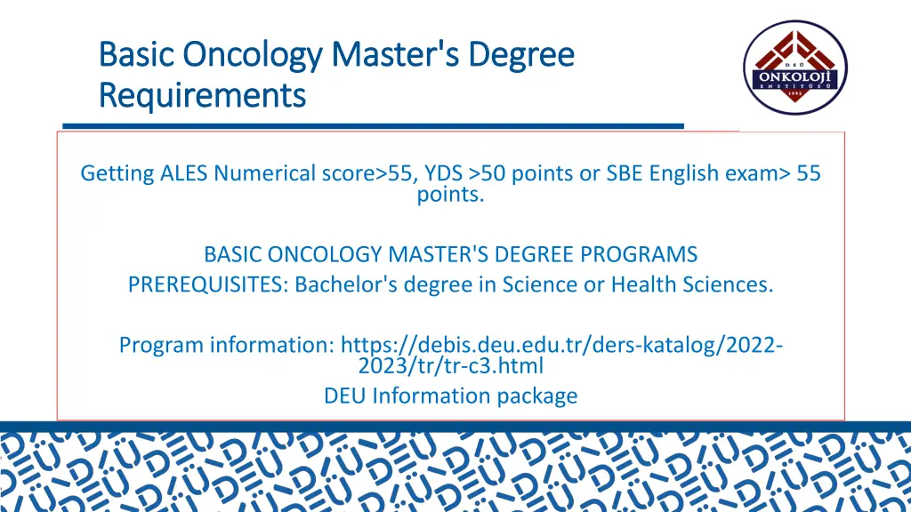 basic oncology master s degree basic oncology