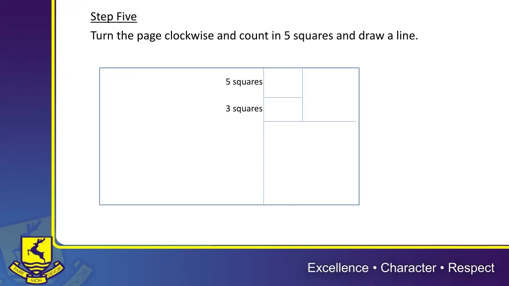 step five turn the page clockwise and count