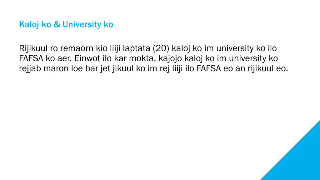 kaloj ko university ko