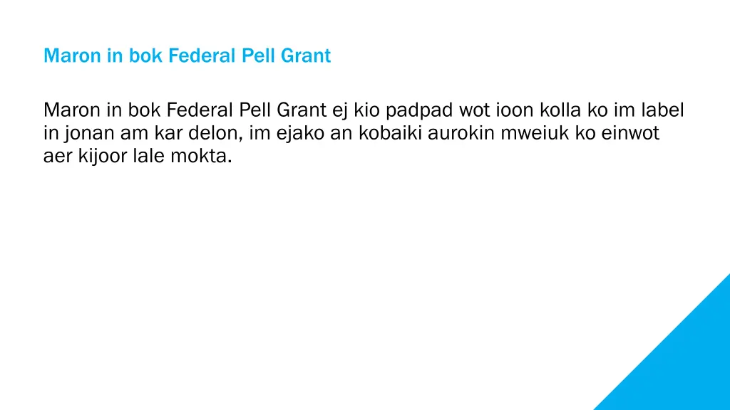 maron in bok federal pell grant