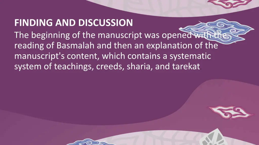 finding and discussion the beginning