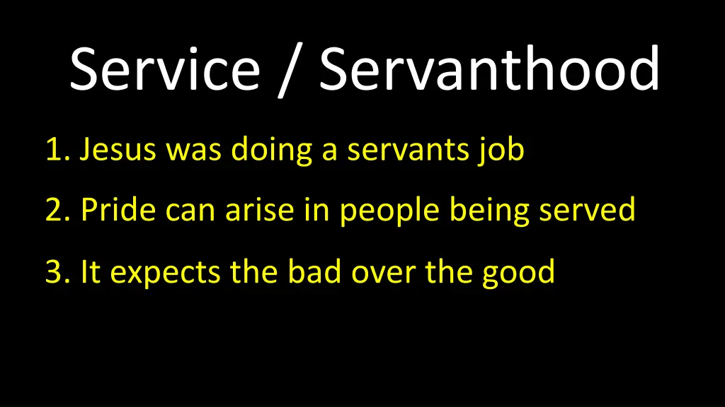 service servanthood 2