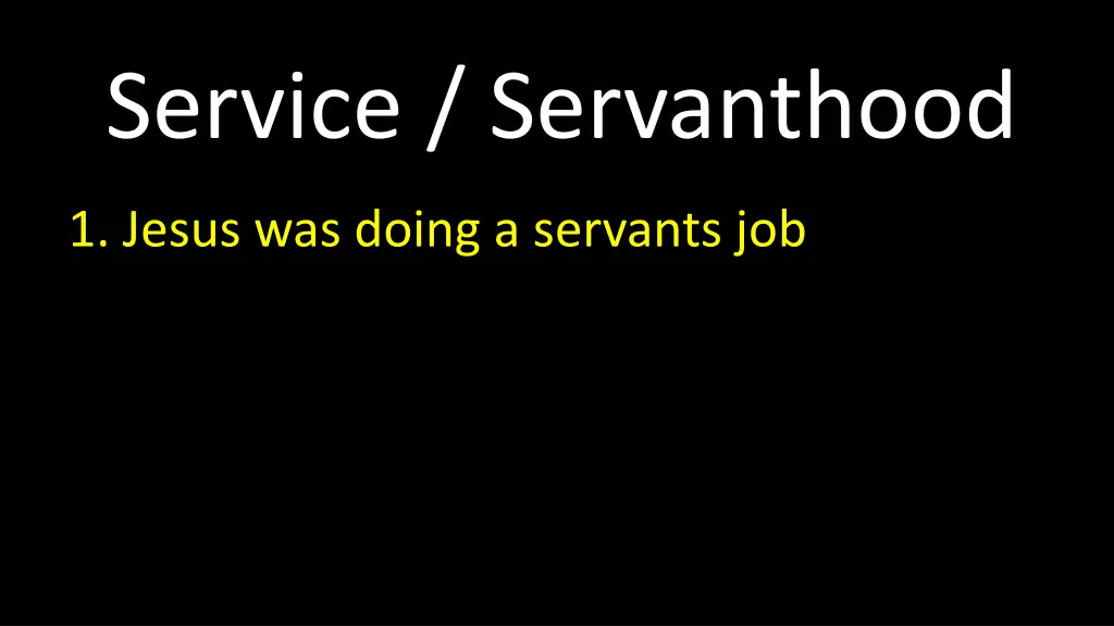 service servanthood