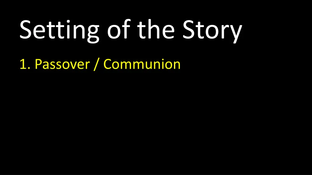 setting of the story 1