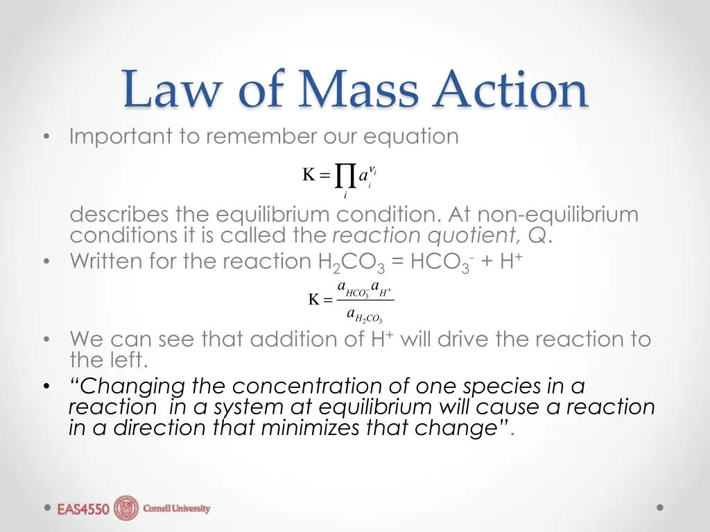 law of mass action important to remember