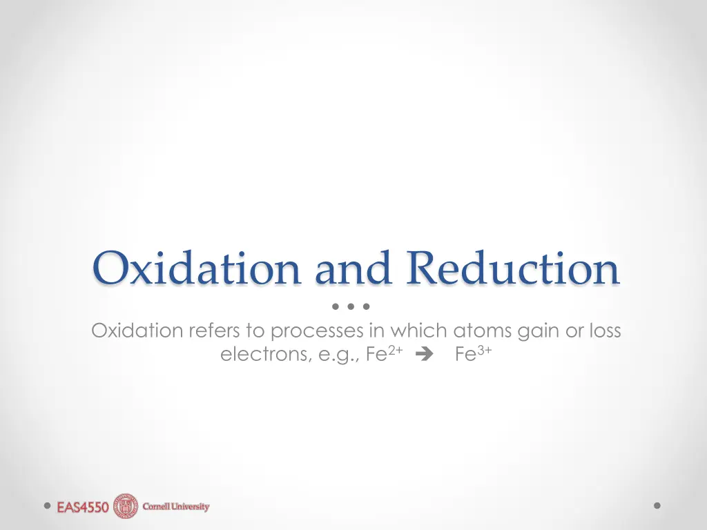 oxidation and reduction