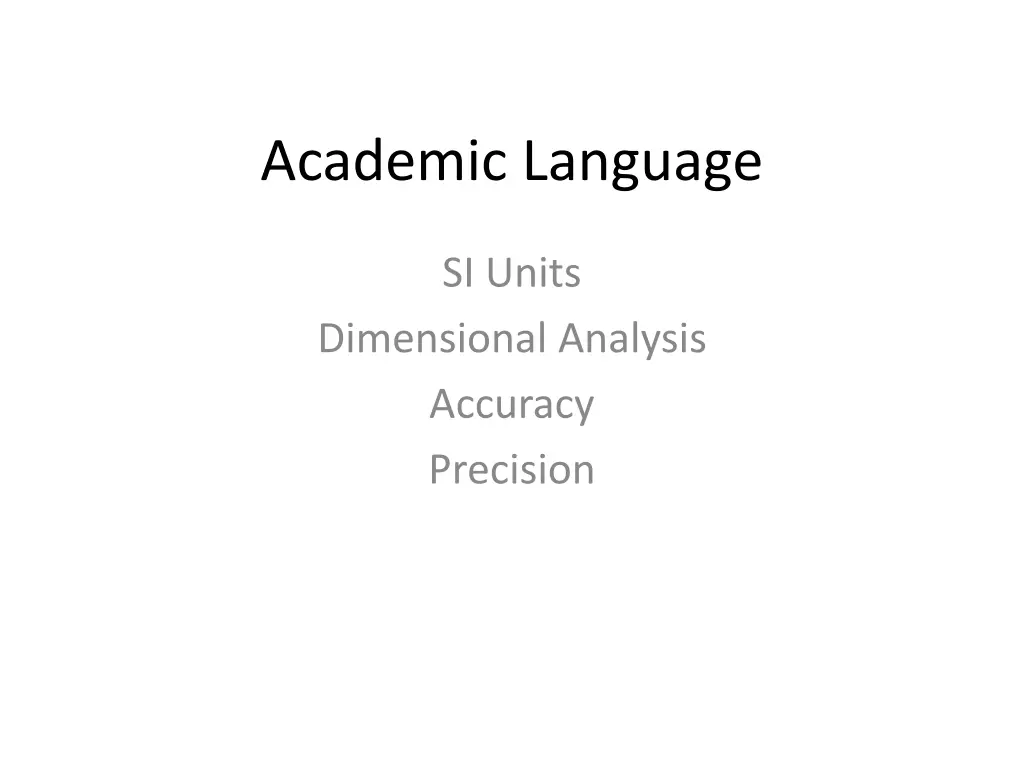 academic language