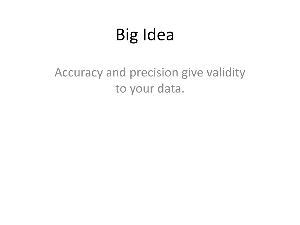 big idea