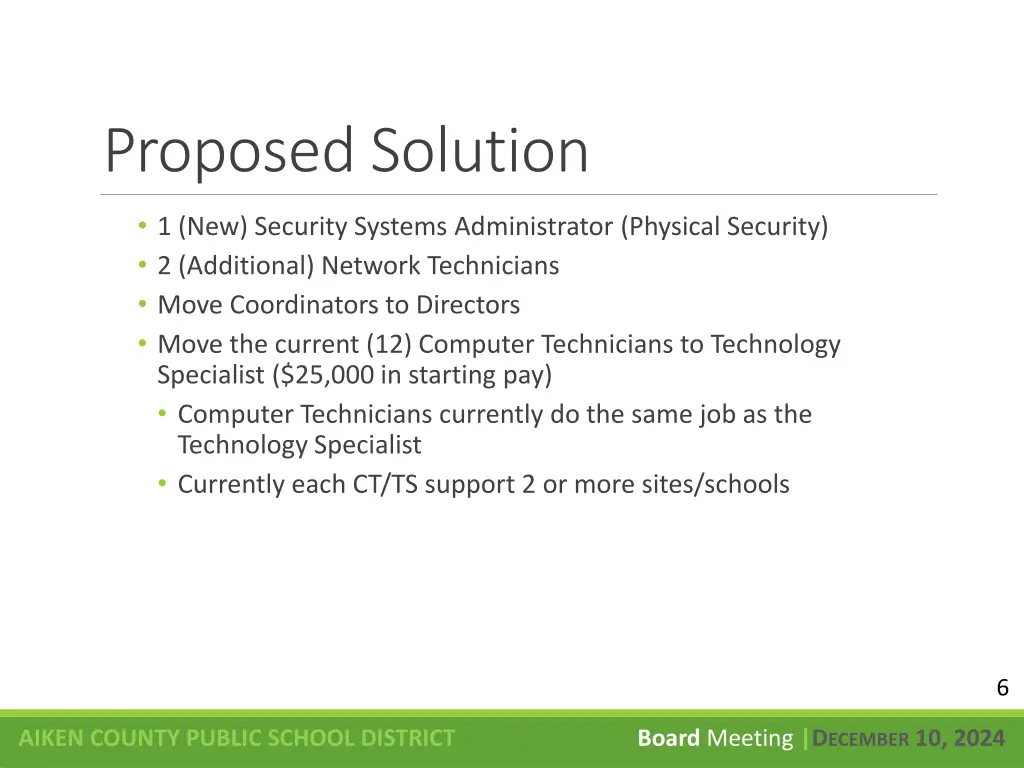 proposed solution