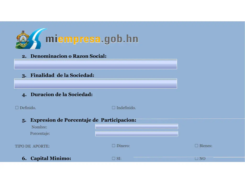 2 denominacion o razon social