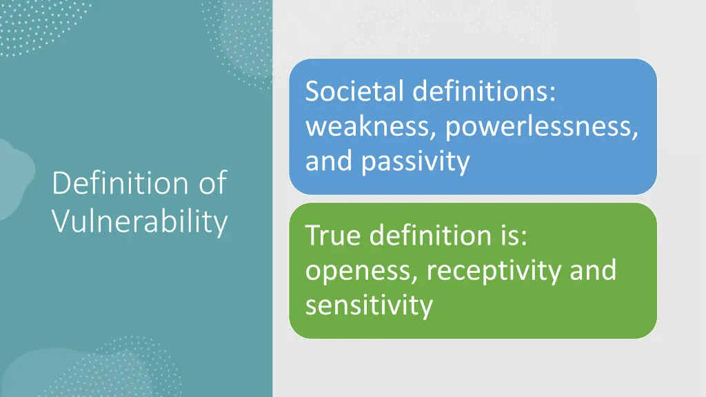 societal definitions weakness powerlessness