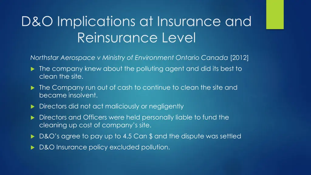 d o implications at insurance and reinsurance 2