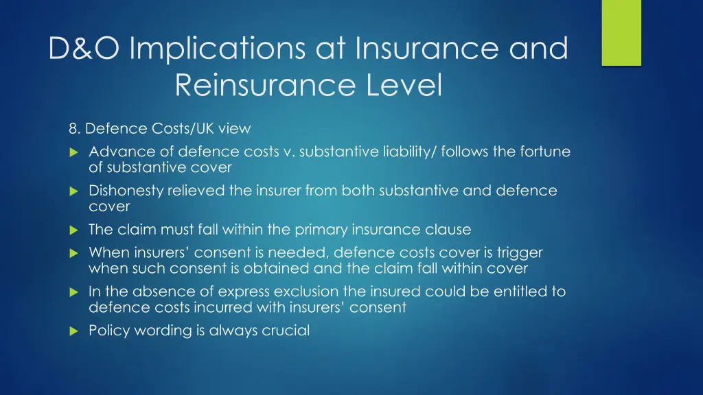 d o implications at insurance and reinsurance 4
