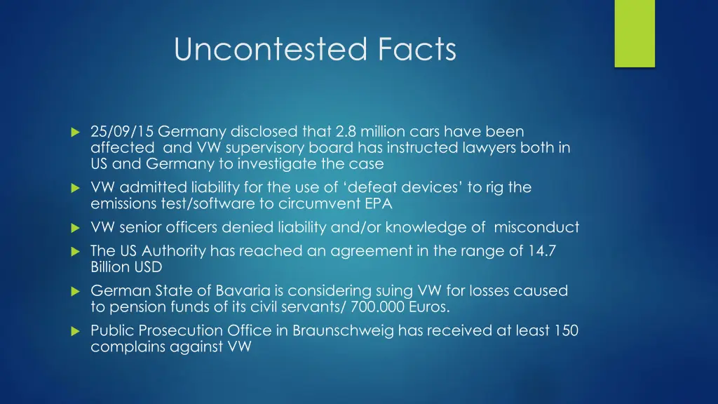 uncontested facts 1