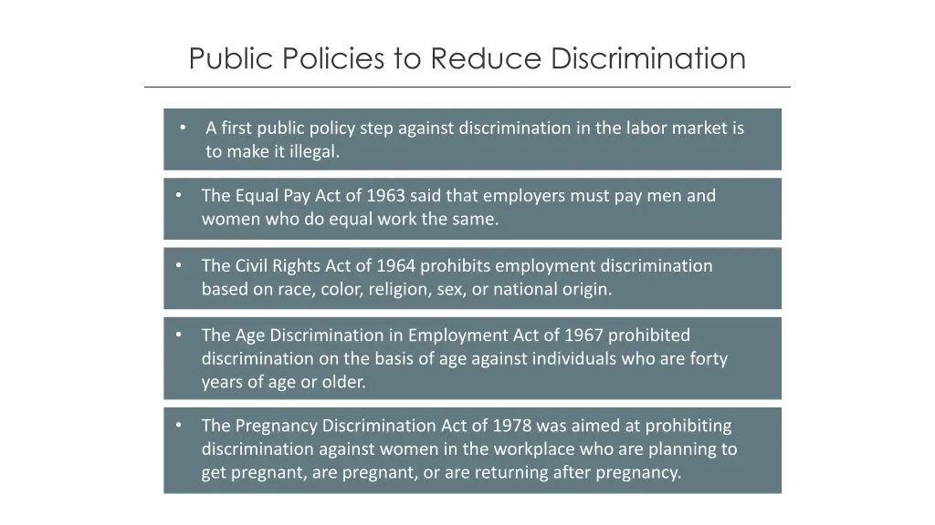 public policies to reduce discrimination