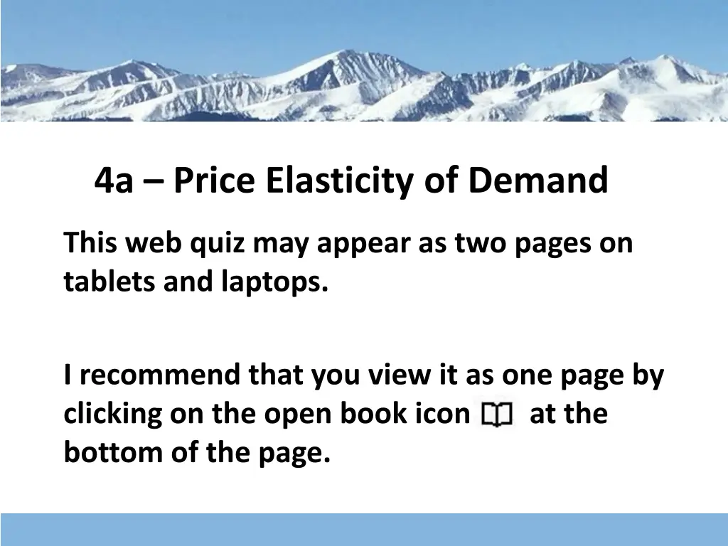4a price elasticity of demand
