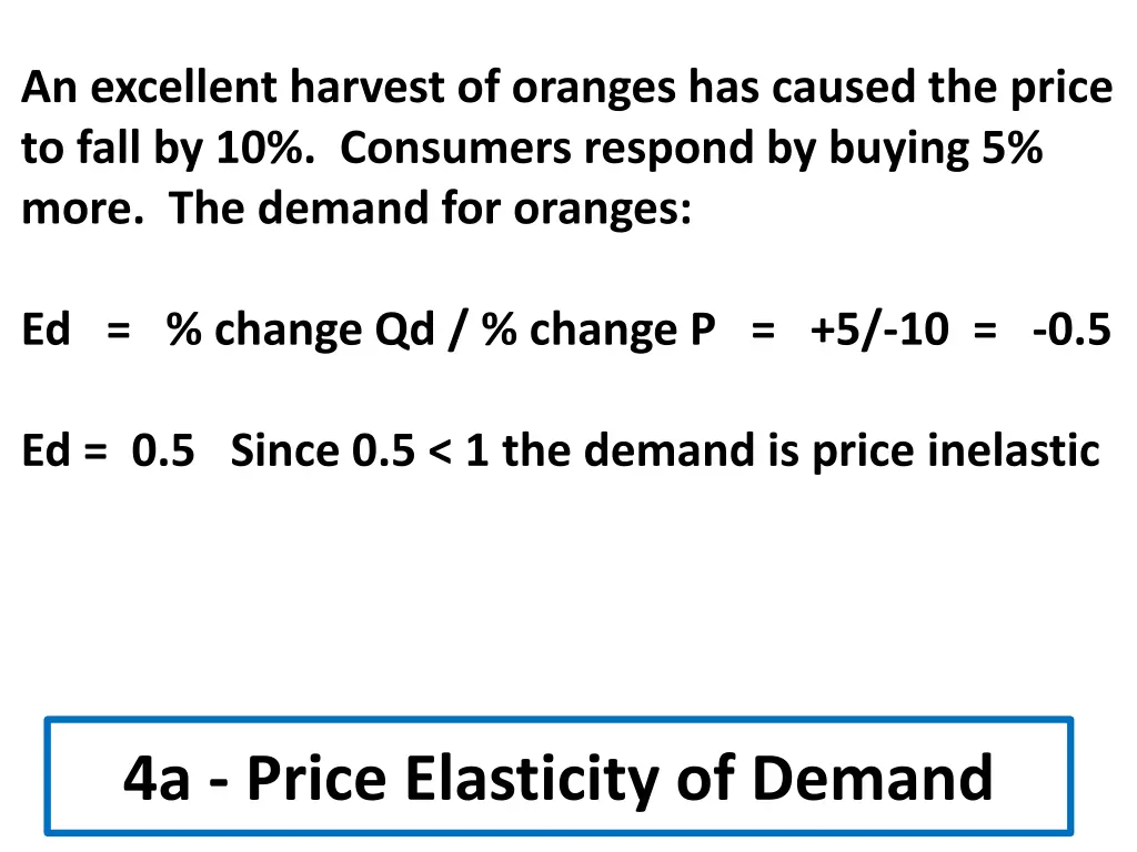 an excellent harvest of oranges has caused