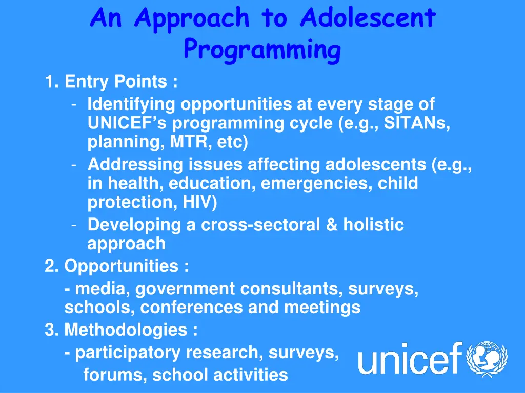 an approach to adolescent programming 1 entry