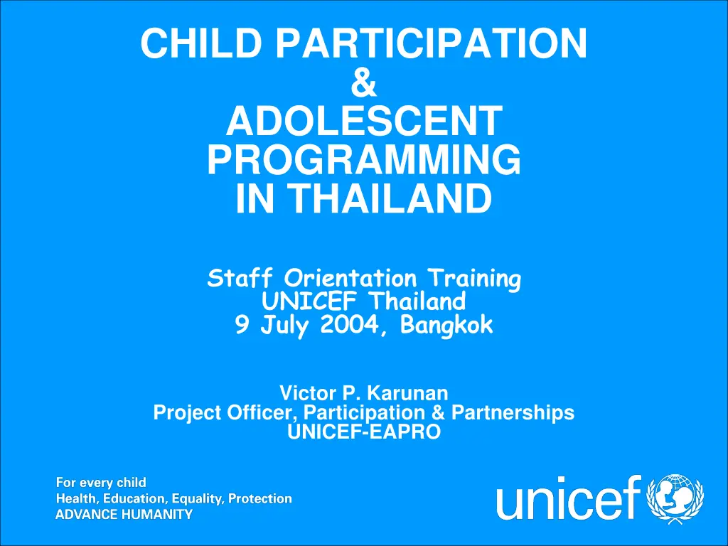 child participation adolescent programming