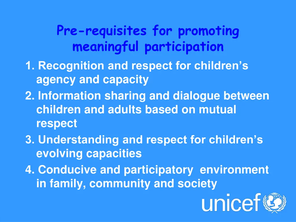pre requisites for promoting meaningful