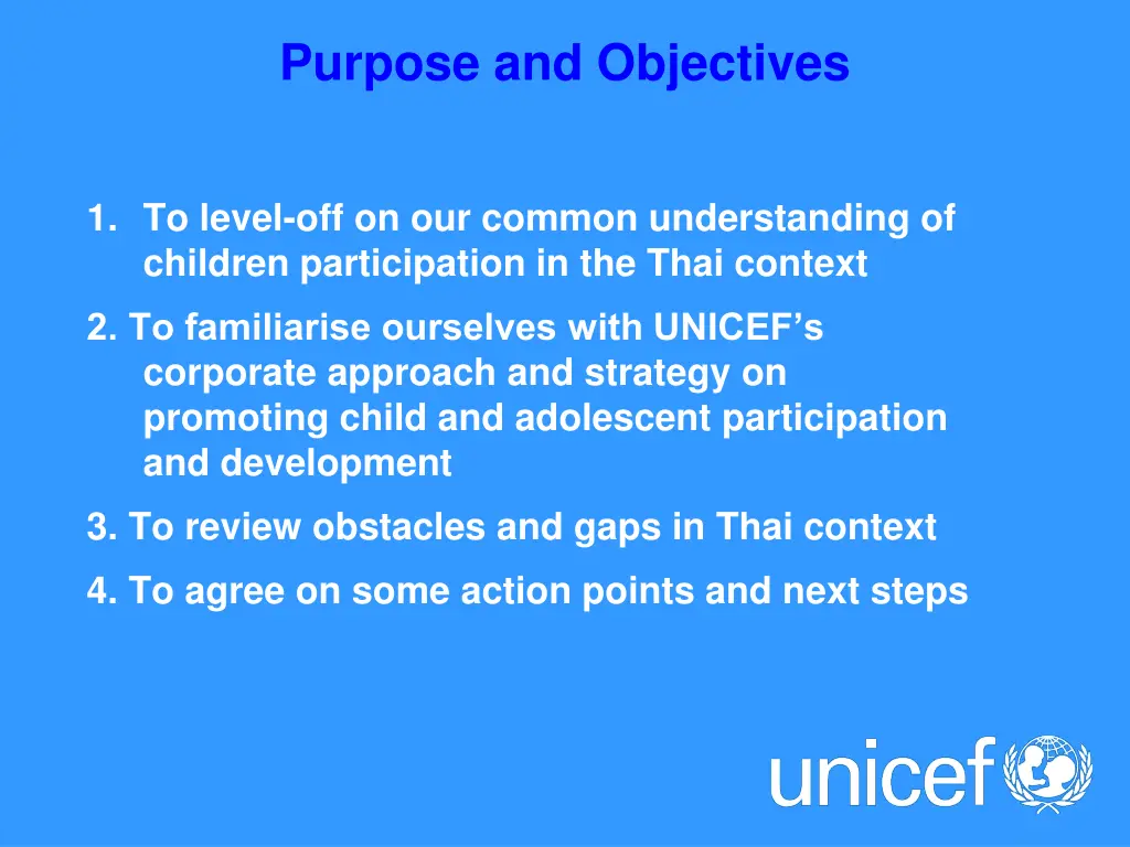 purpose and objectives