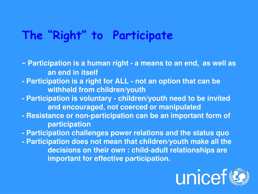 the right to participate