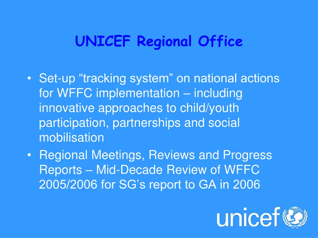 unicef regional office