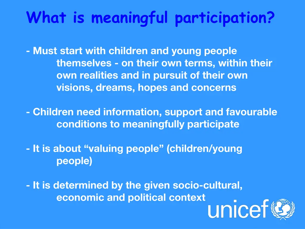 what is meaningful participation