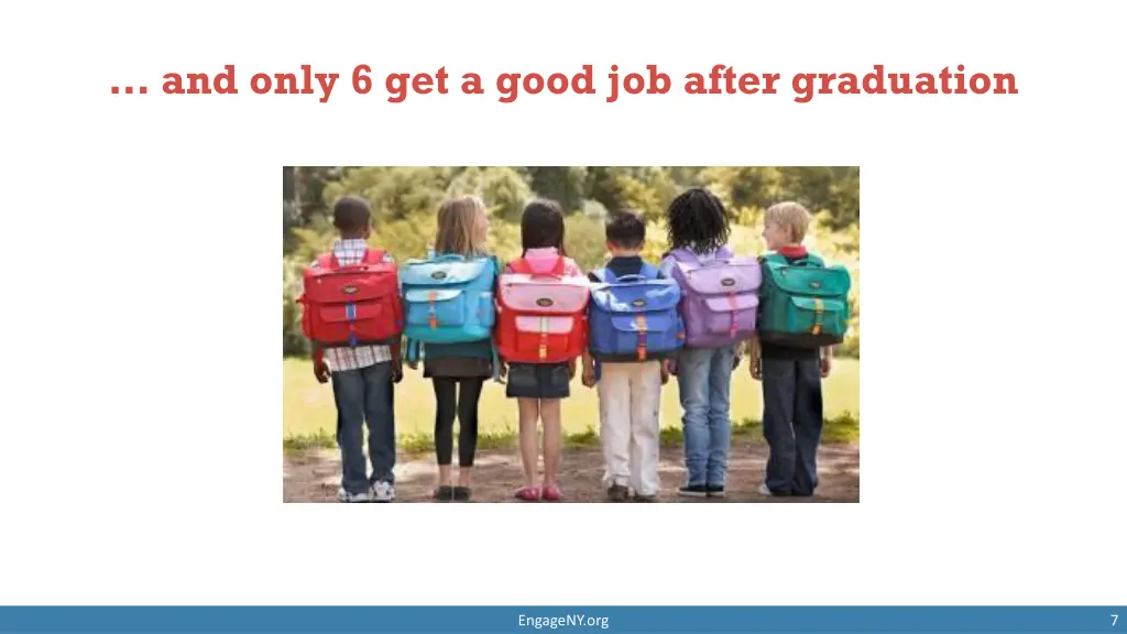 and only 6 get a good job after graduation
