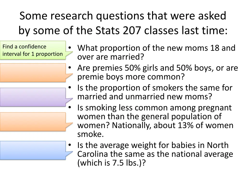 some research questions that were asked by some 1