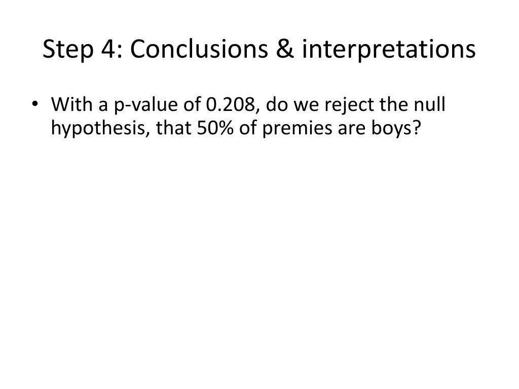 step 4 conclusions interpretations