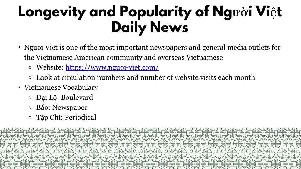 longevity and popularity of ng i vi t daily news