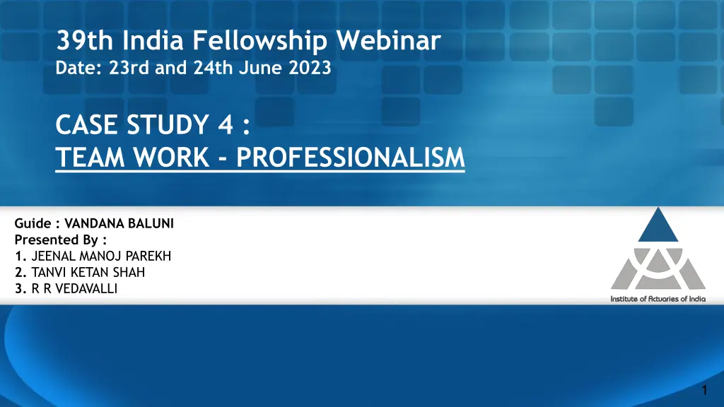 39th india fellowship webinar date 23rd and 24th