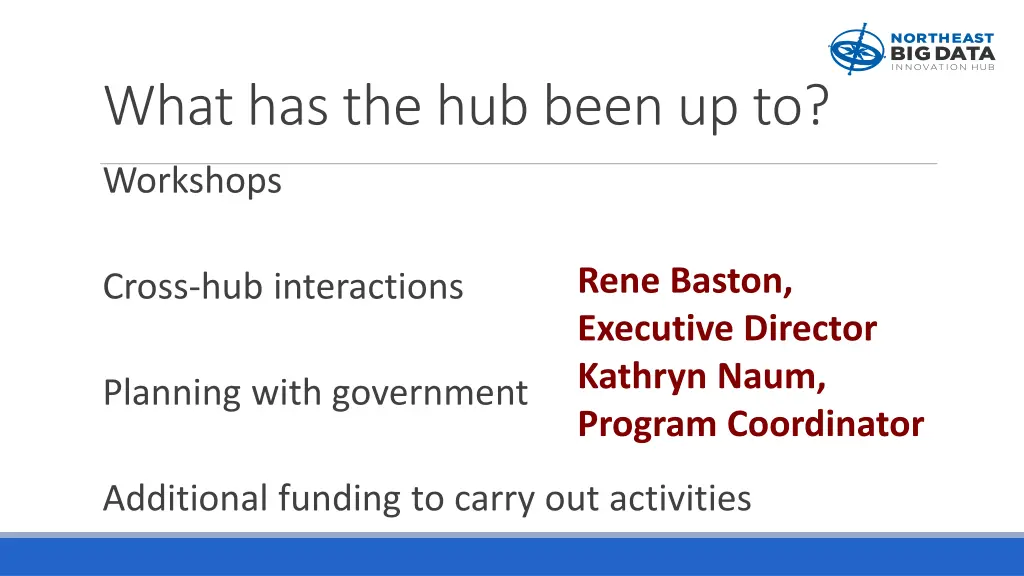 what has the hub been up to 1