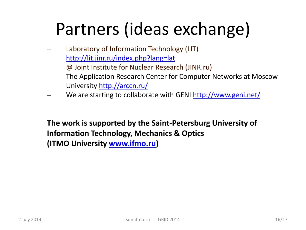 partners ideas exchange