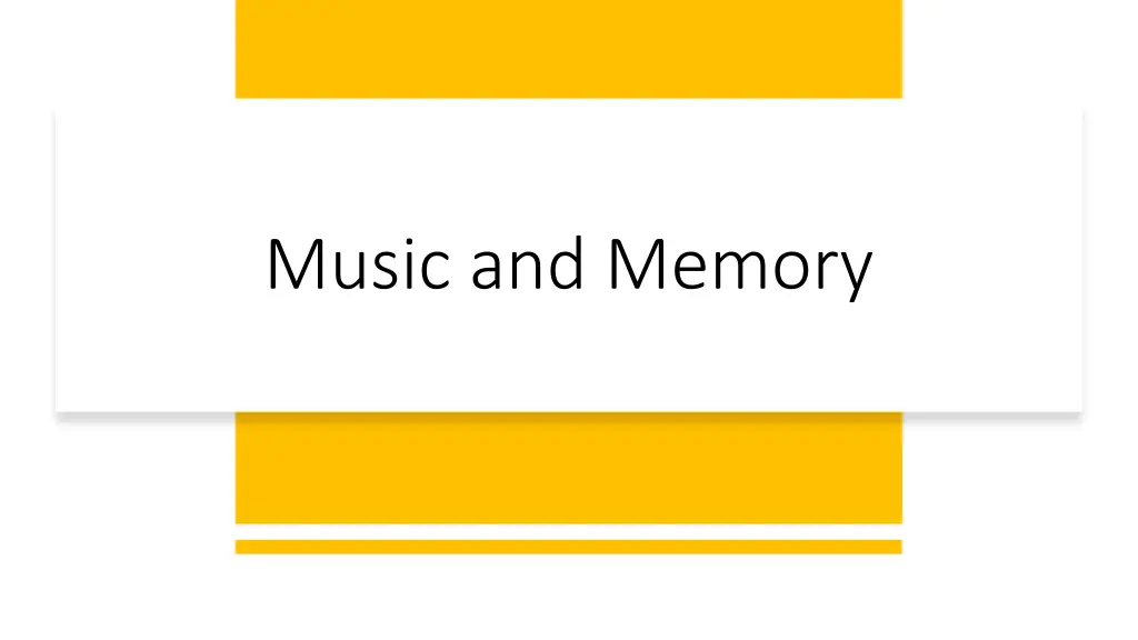 music and memory