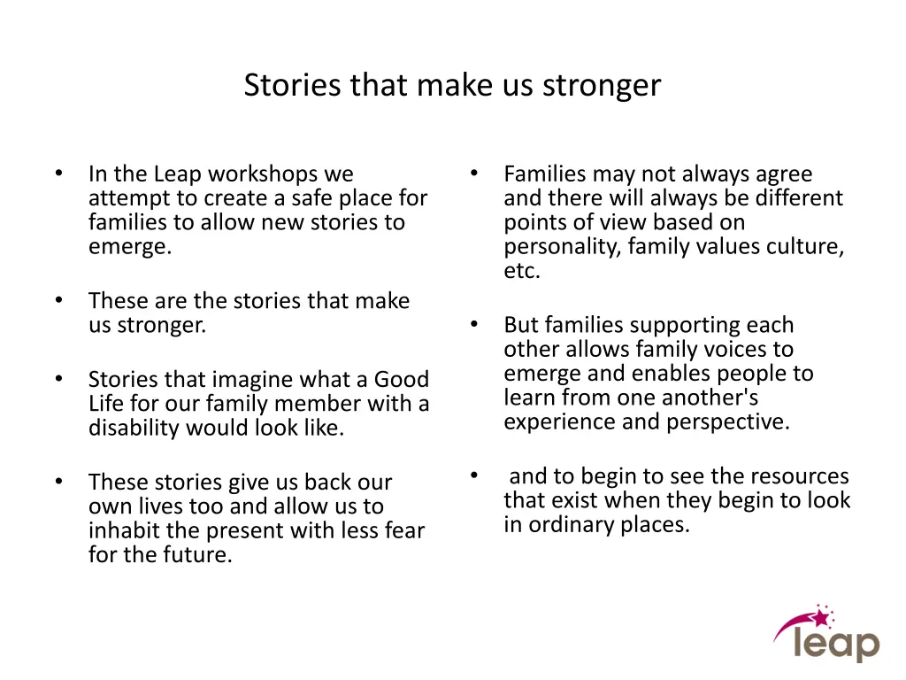 stories that make us stronger