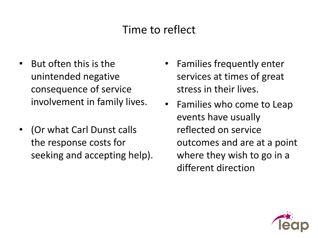 time to reflect