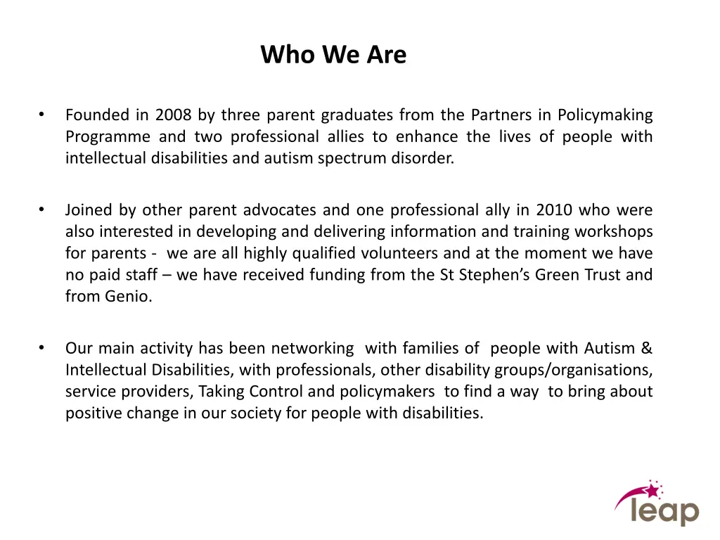 who we are