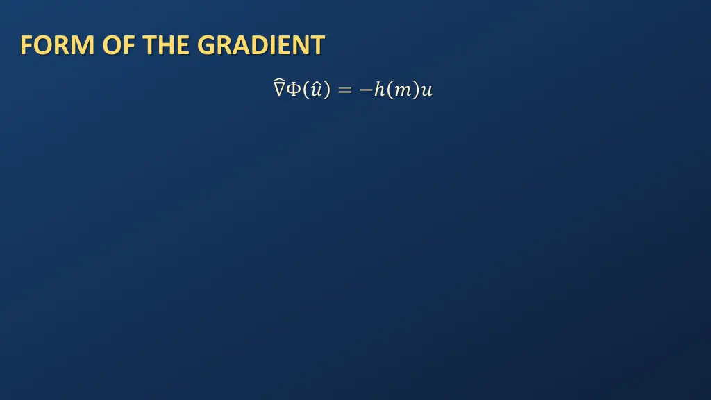 form of the gradient