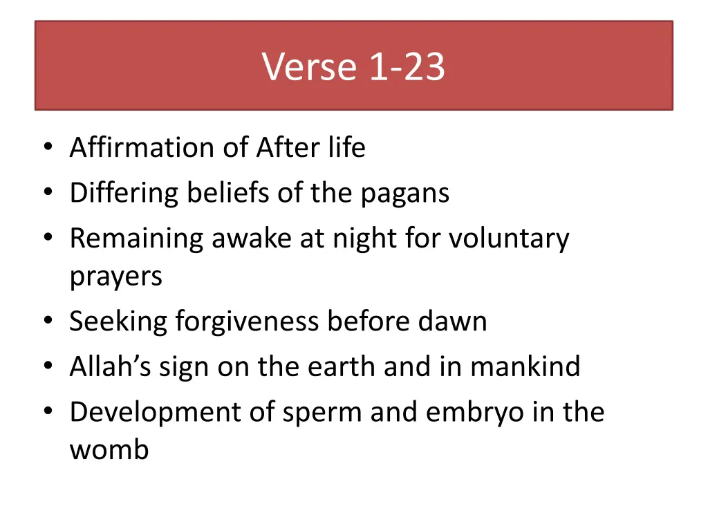verse 1 23