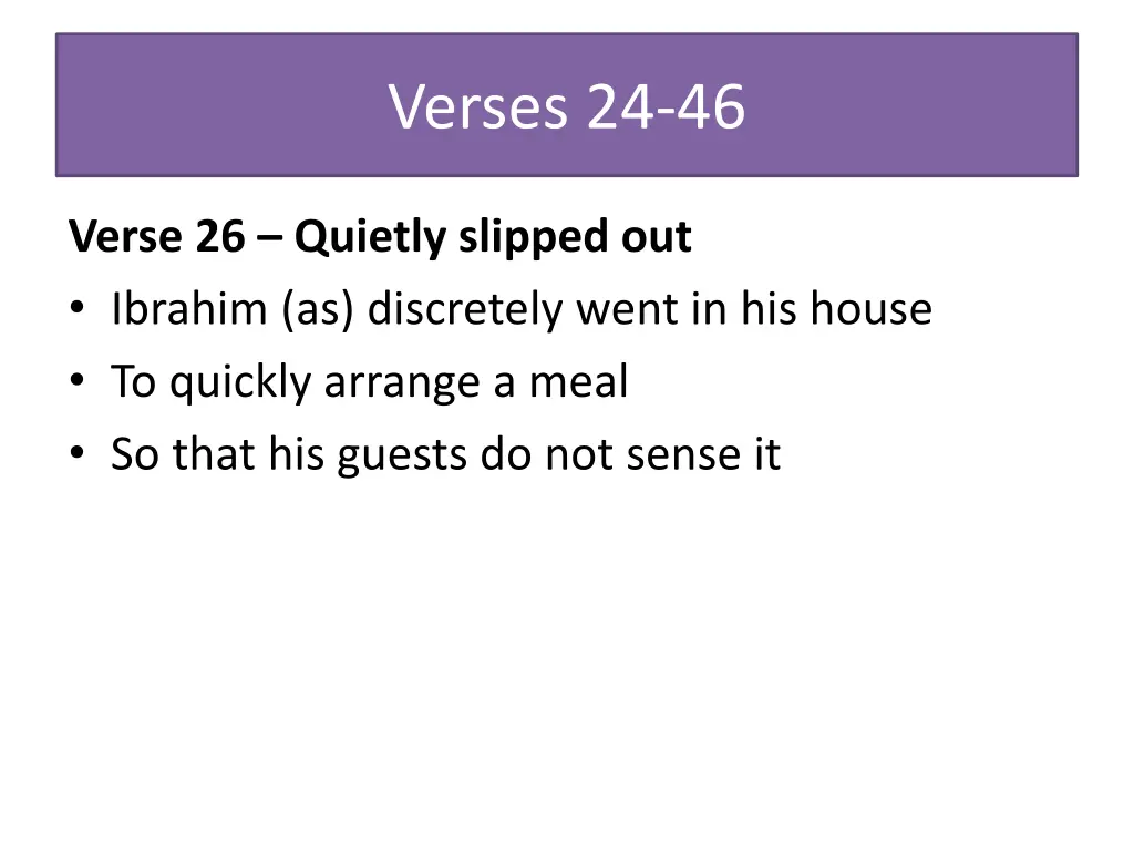 verses 24 46 1