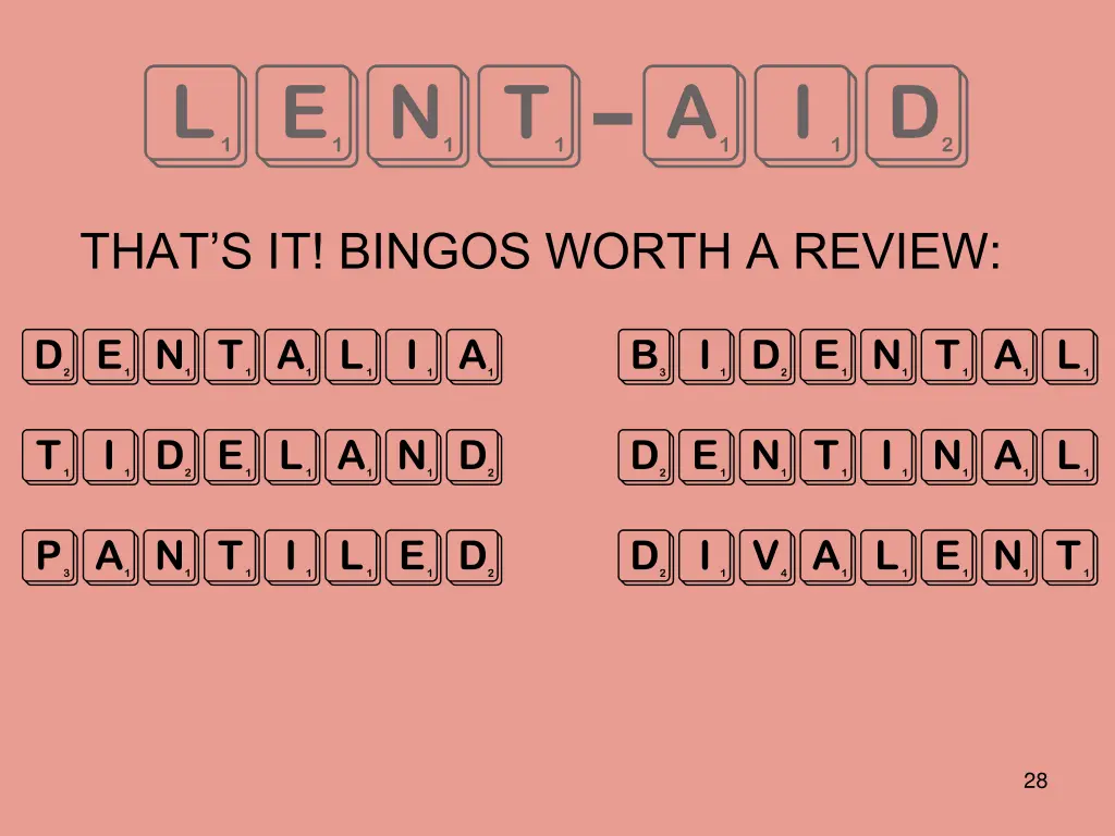 lent aid that s it bingos worth a review