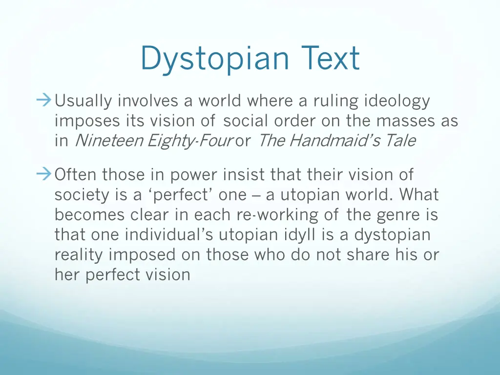 dystopian text