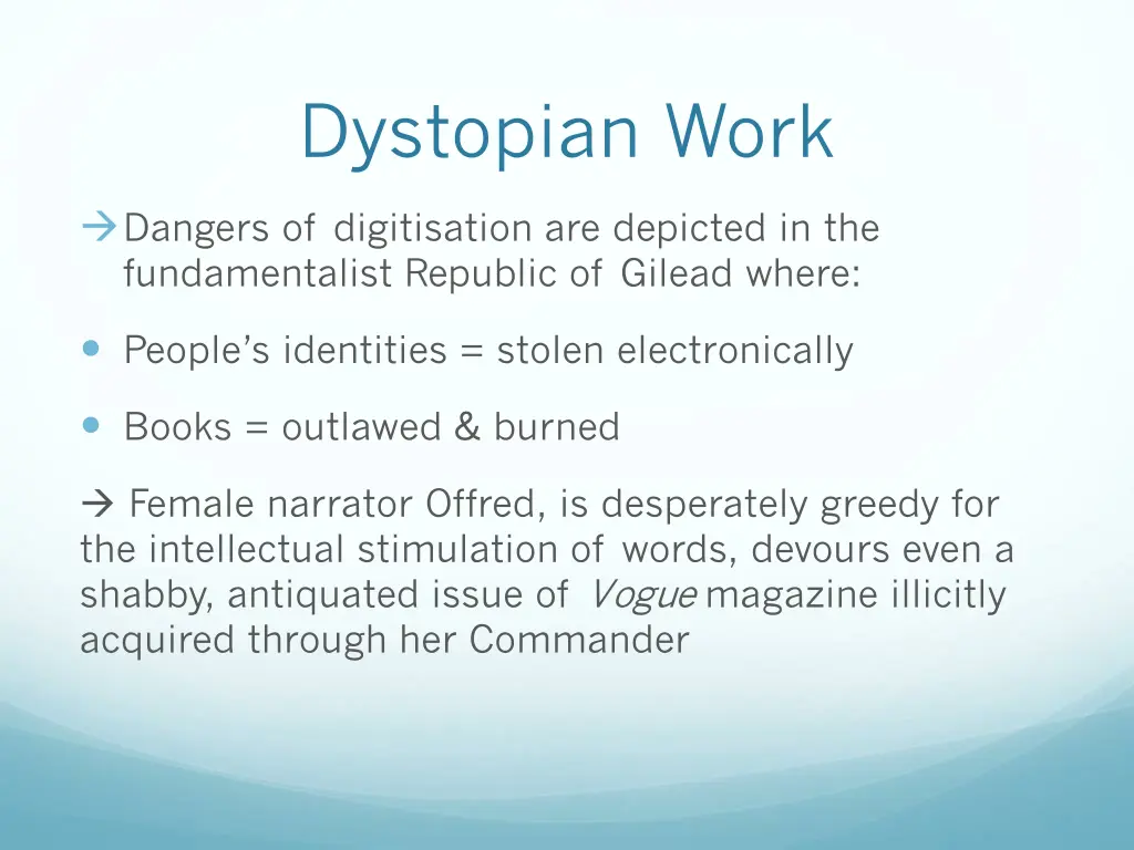 dystopian work
