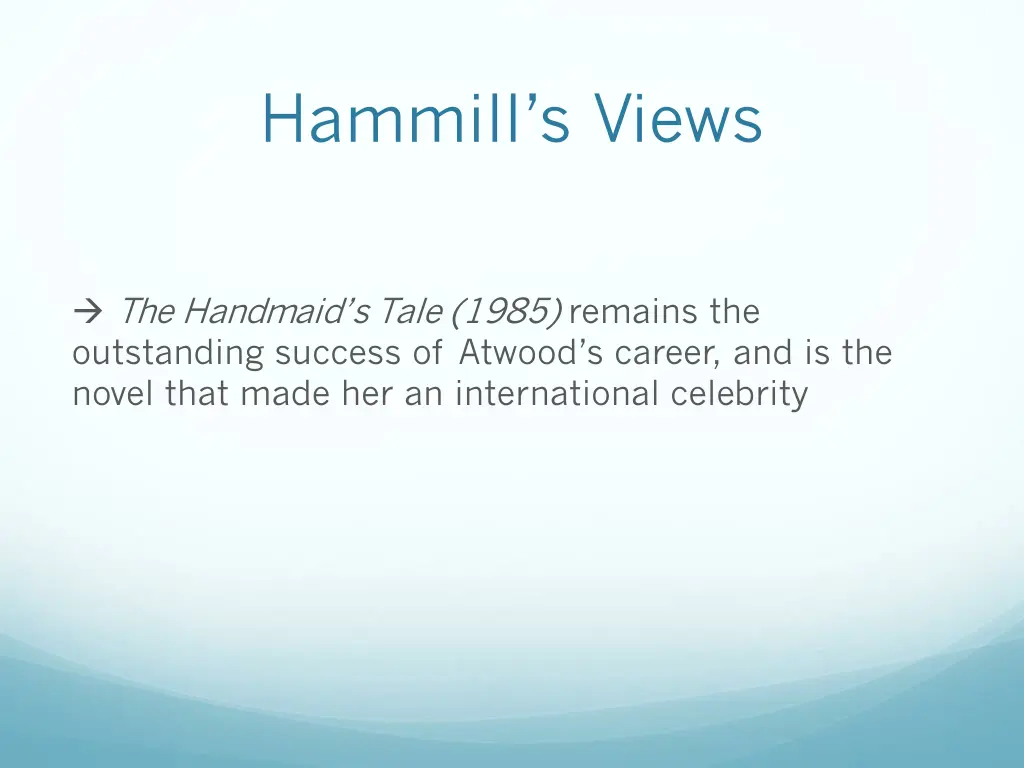 hammill s views